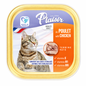 Les Repas Plaisir Terrine pâté au poulet pour chat adulte