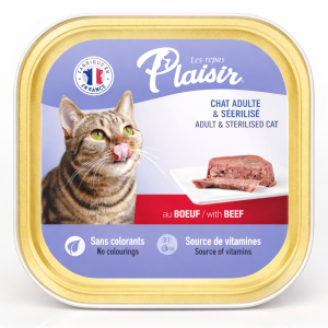 Les Repas Plaisir Pâté au boeuf pour chat adulte stérilisé