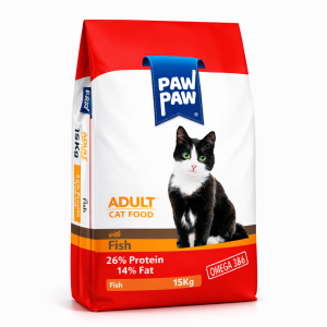 Paw Paw Croquettes pour chat adulte au poisson 15kg
