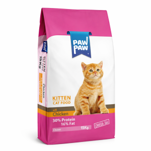 Paw Paw Croquettes pour chaton au poulet 15kg